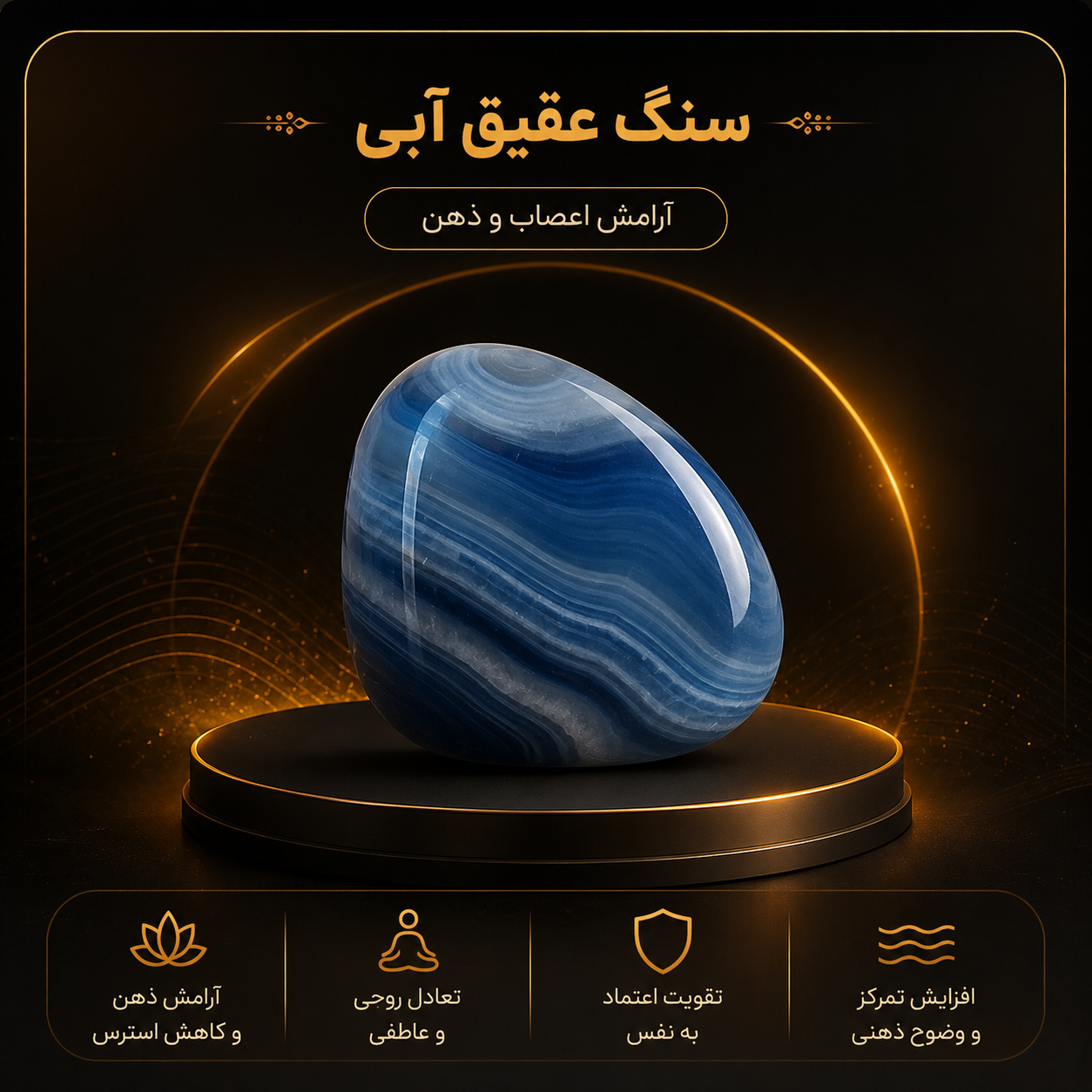 سنگ عقیق آبی